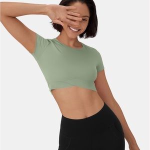 HALARA Sage Green Crop Top